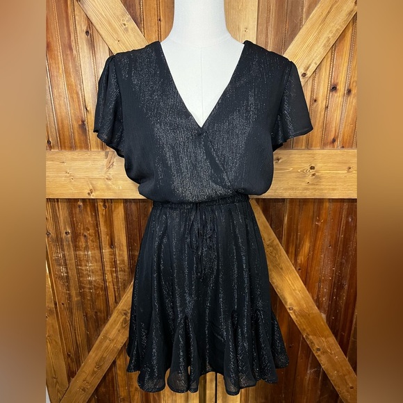 Francesca’s Collections Mi Ami Tate Metallic Godet Dress Size XS - Picture 3 of 7